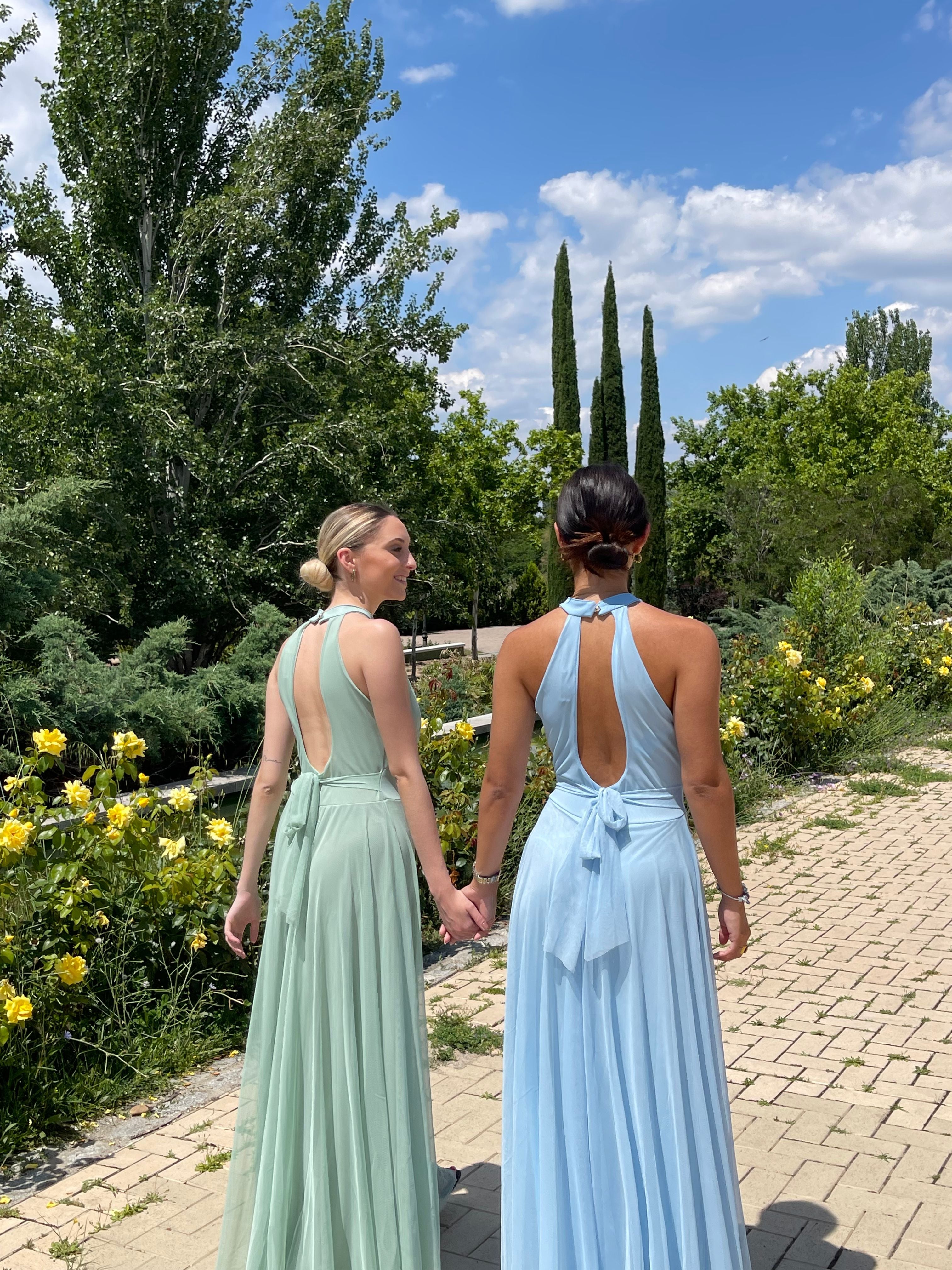 Vestido largo Escote halte