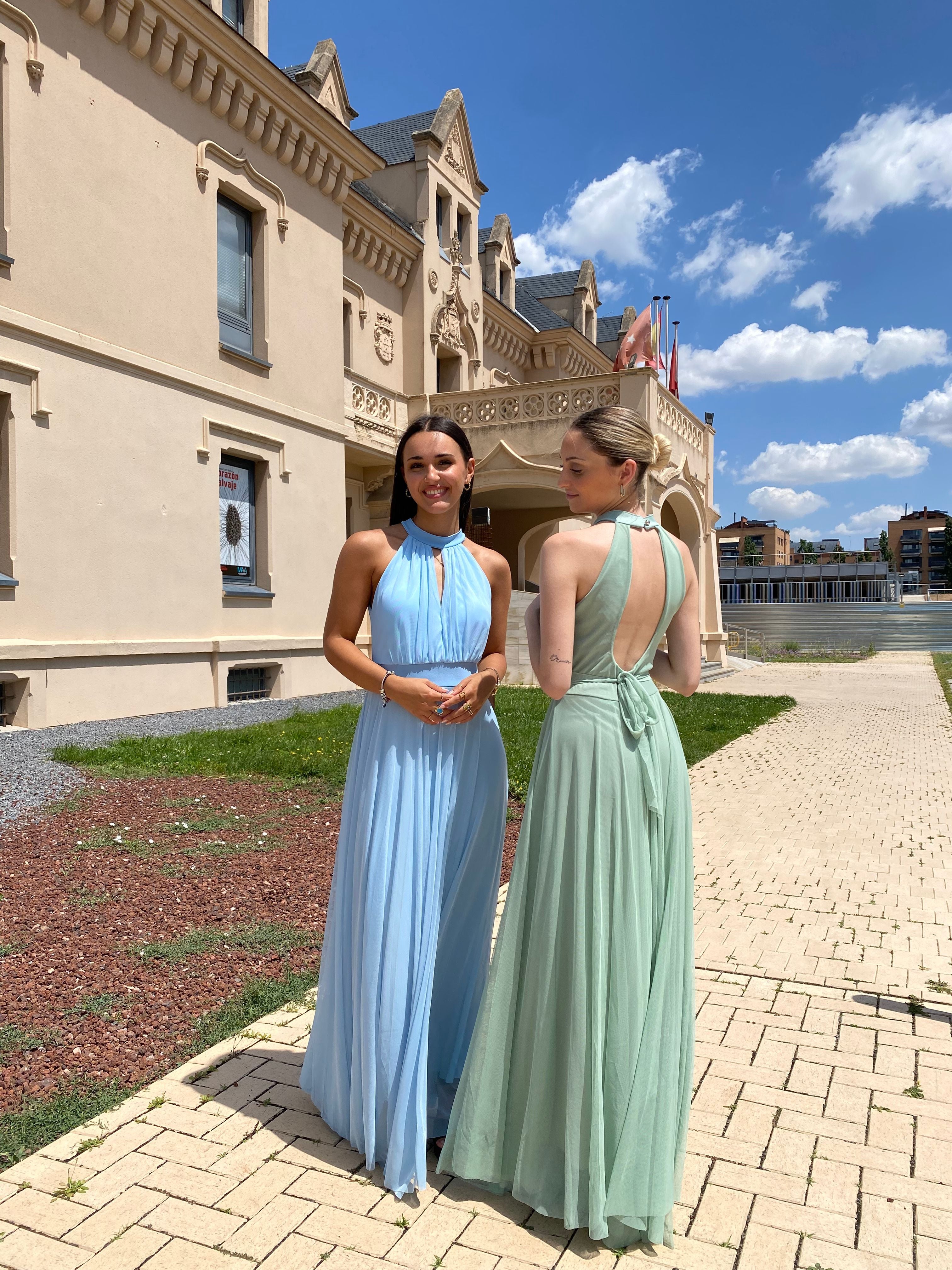 Vestido largo Escote halte