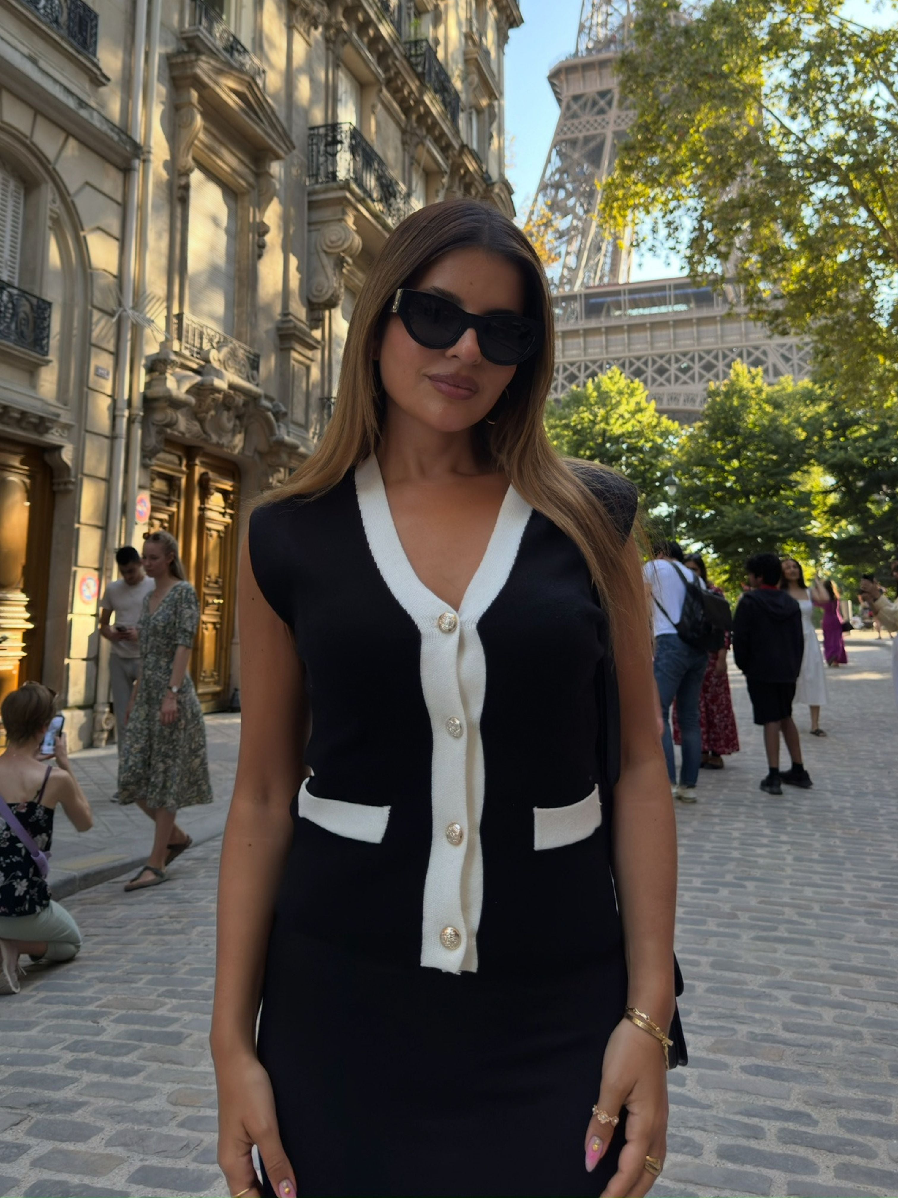 Chaleco Punto Bicolor