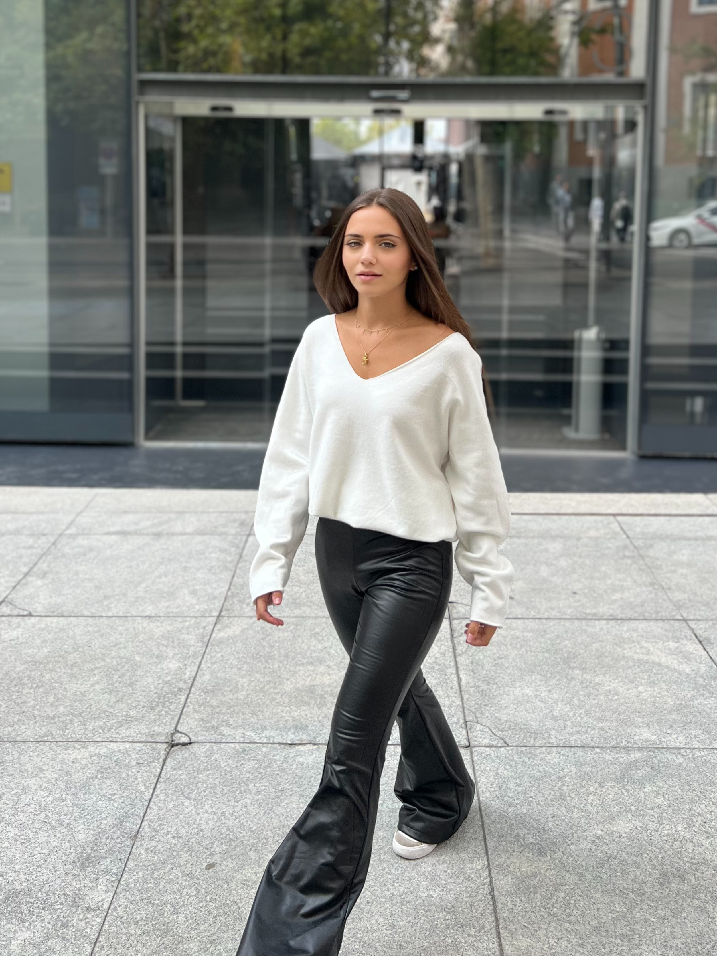 Faux leather pants