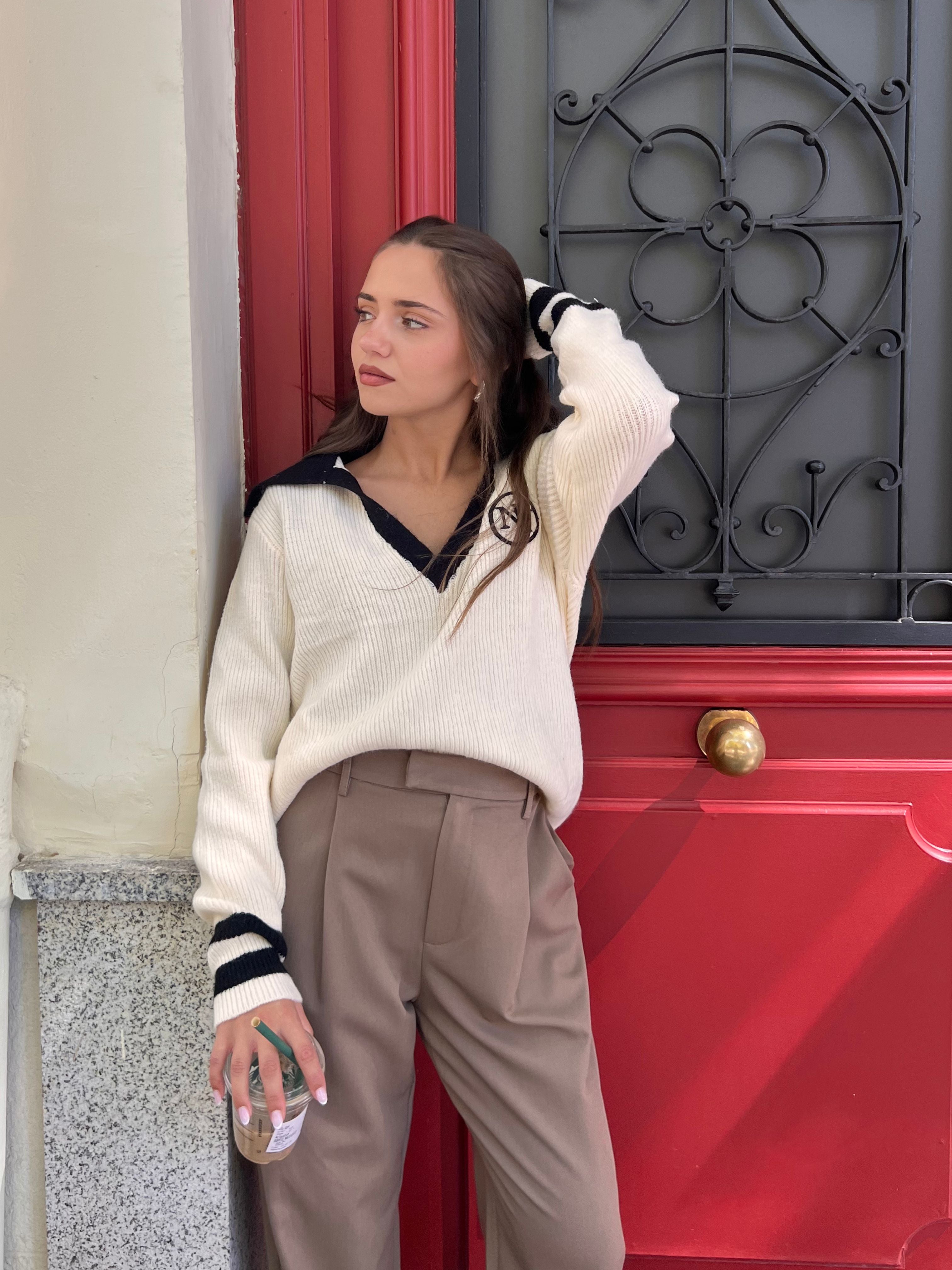 sueter collegue cuello polo