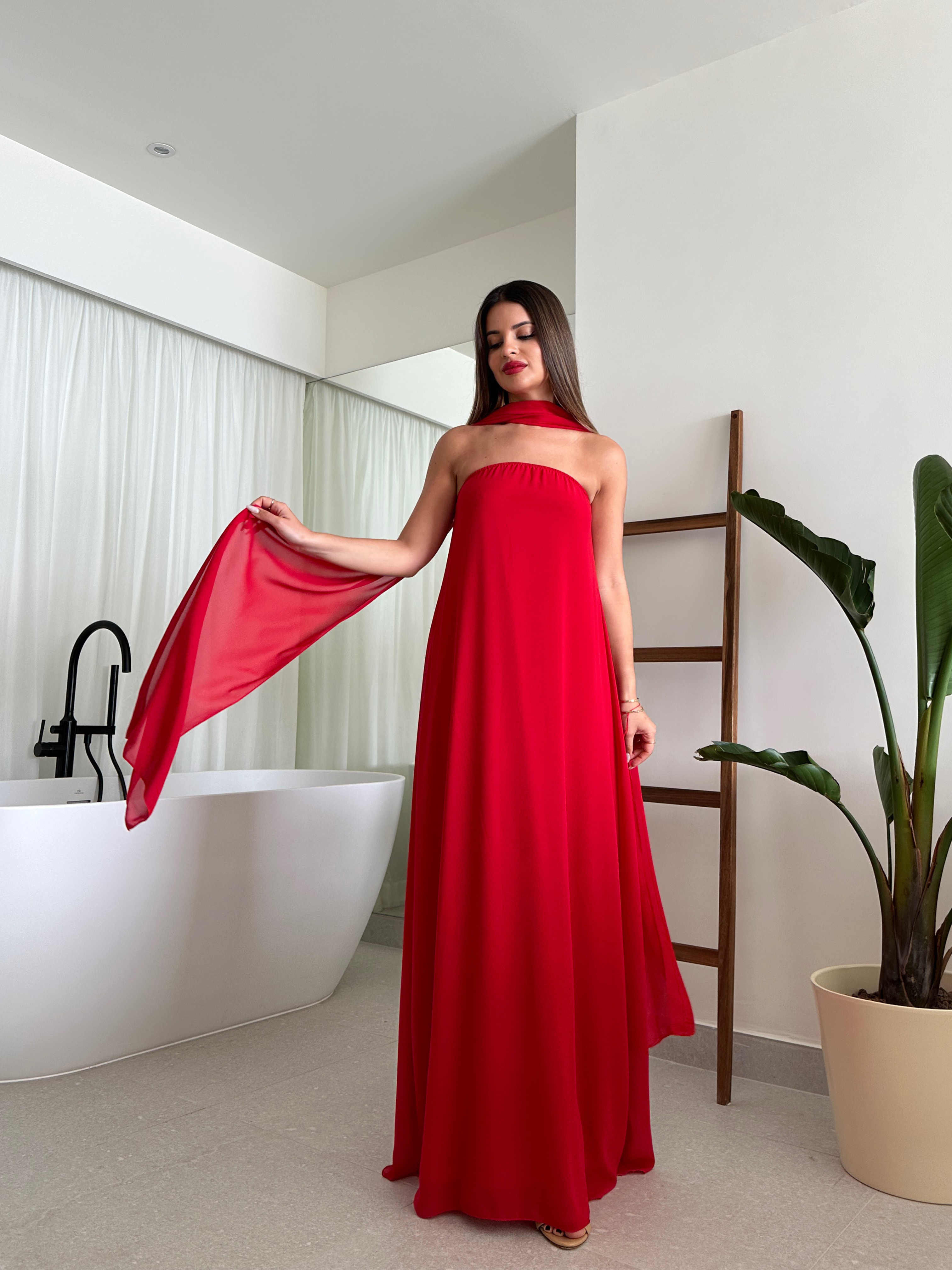 Vestido largo Escote palabra de honor