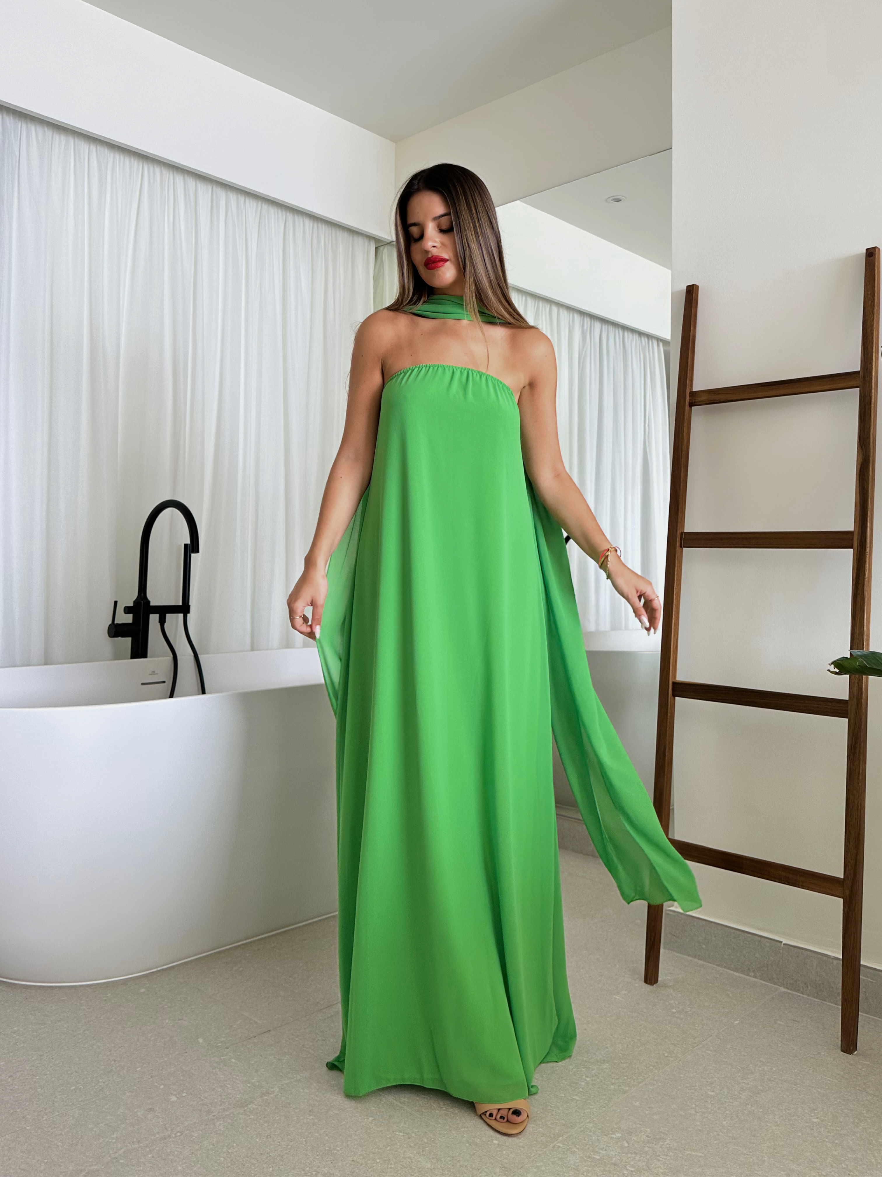 Vestido largo Escote palabra de honor