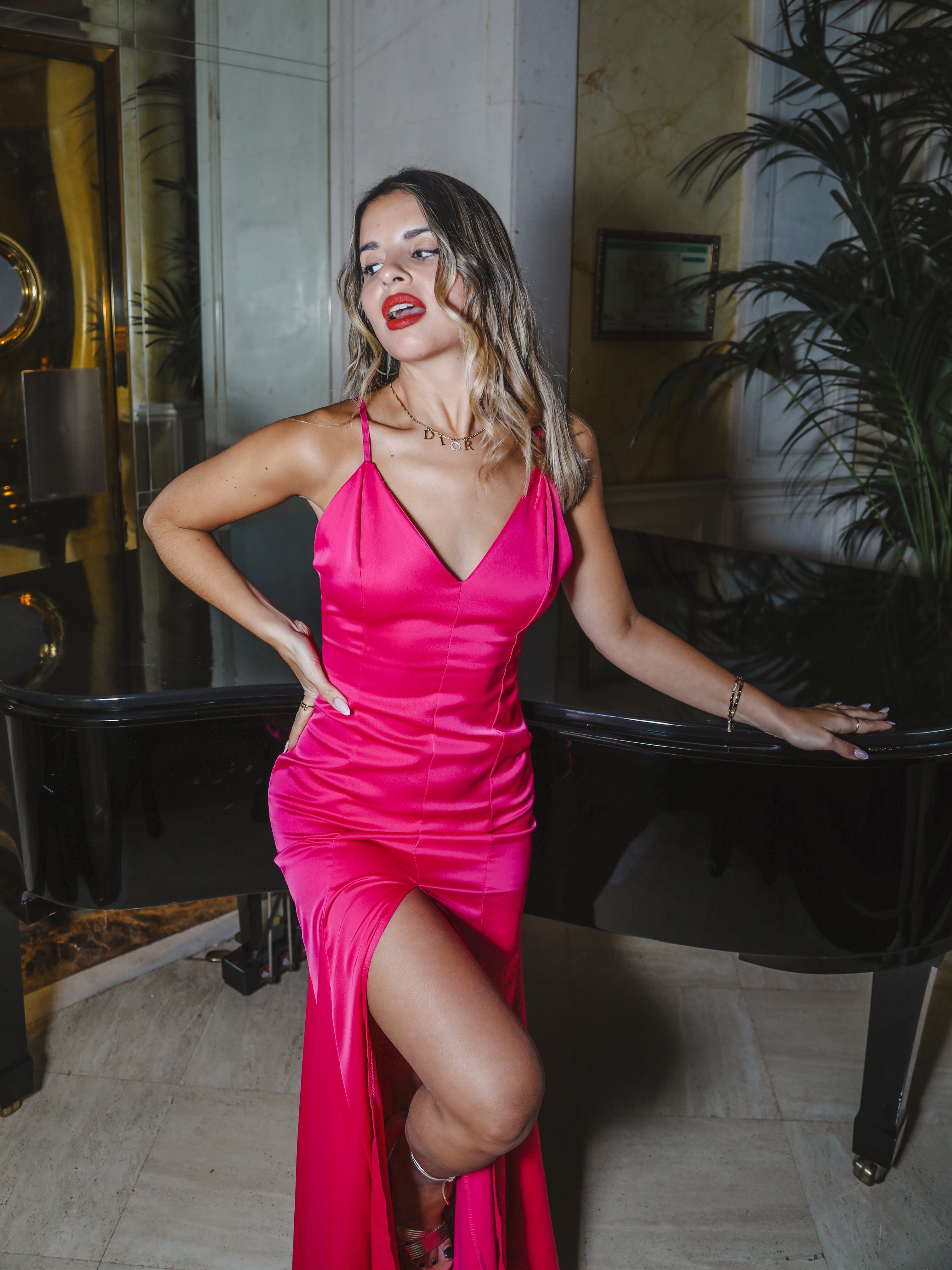 Vestido largo ajustado