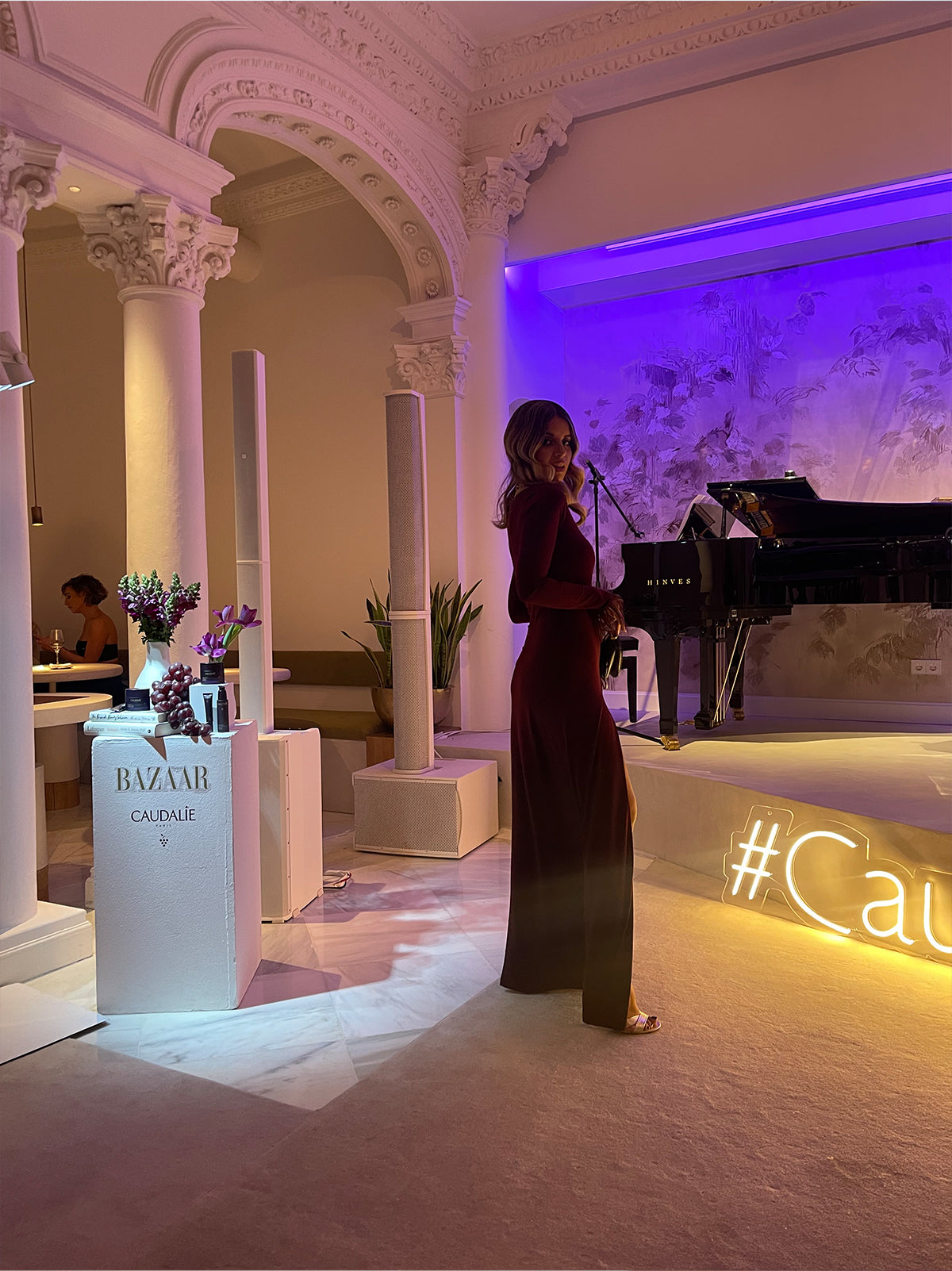 Vestido largo abertura pierna