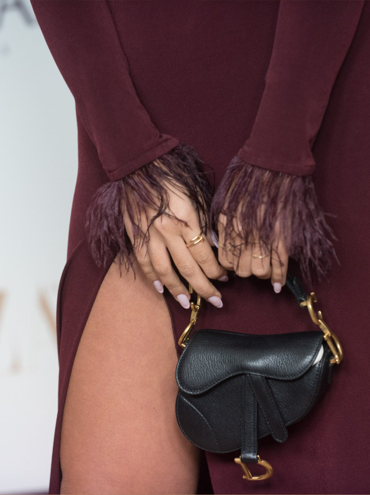 Vestido largo abertura pierna