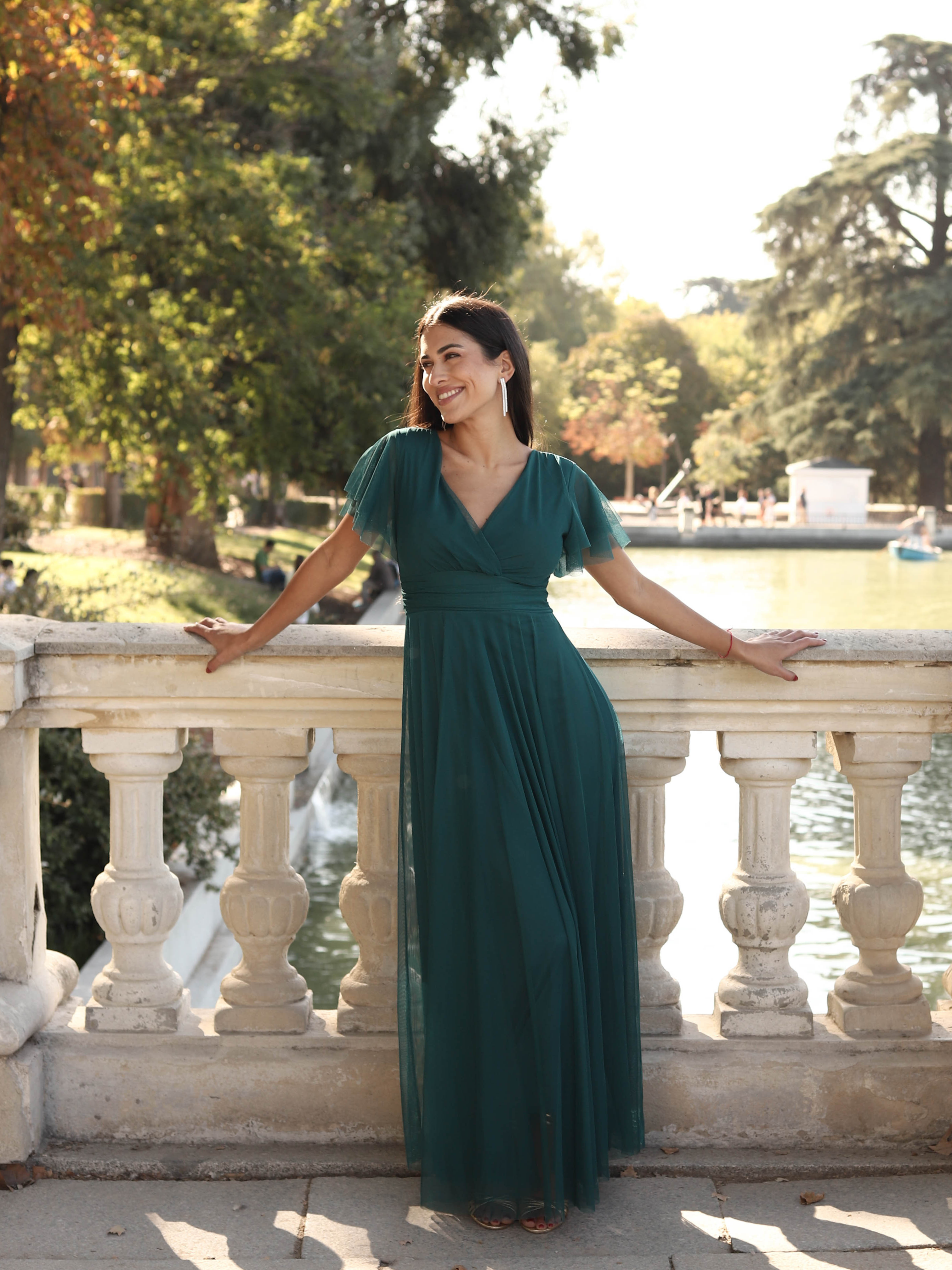 Vestido largo Manga corta 