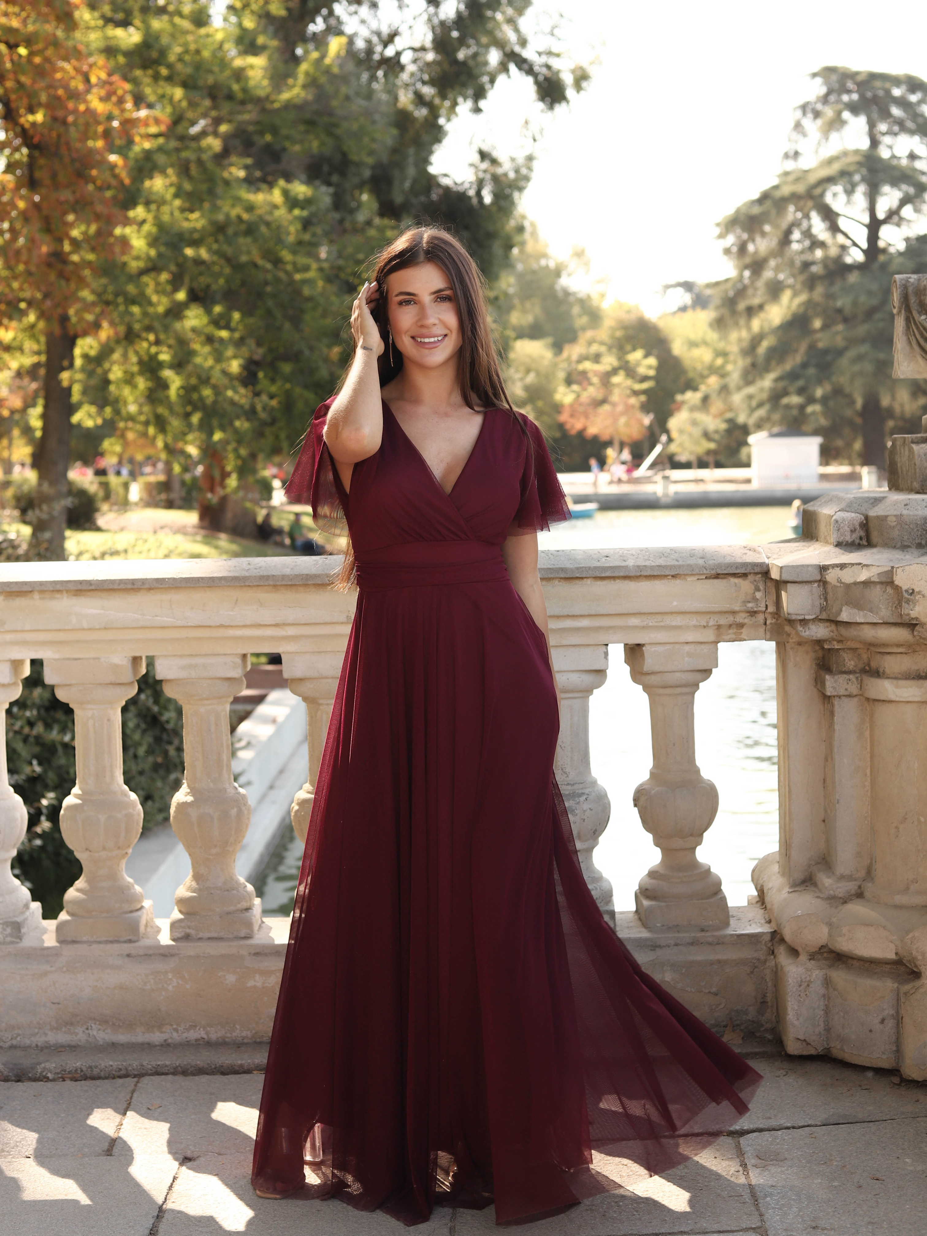 Vestido largo Manga corta 