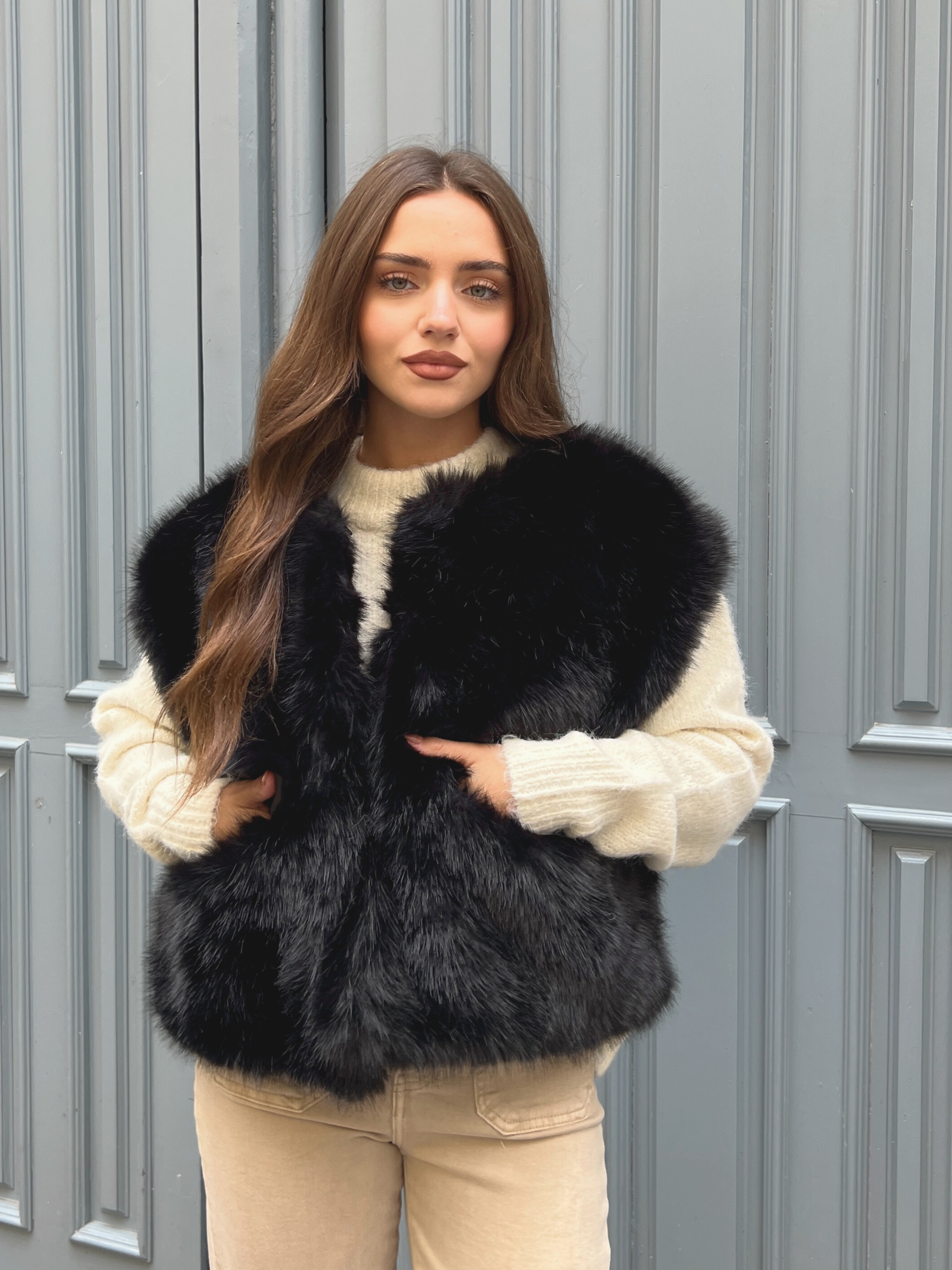 Chaleco Pelo con Bolsillos