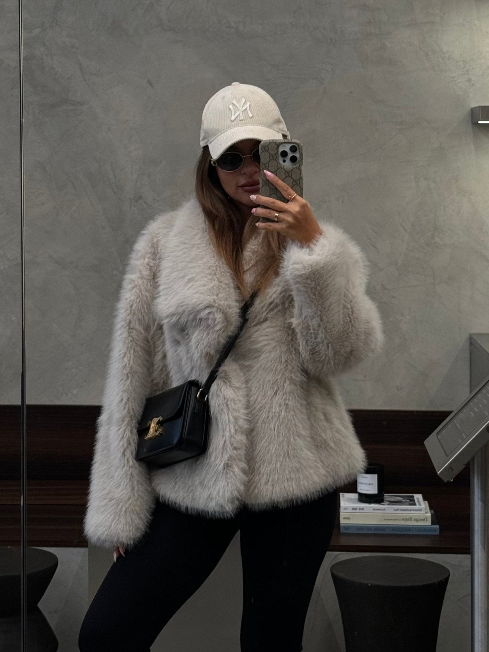 Chaqueta Efecto Pelo