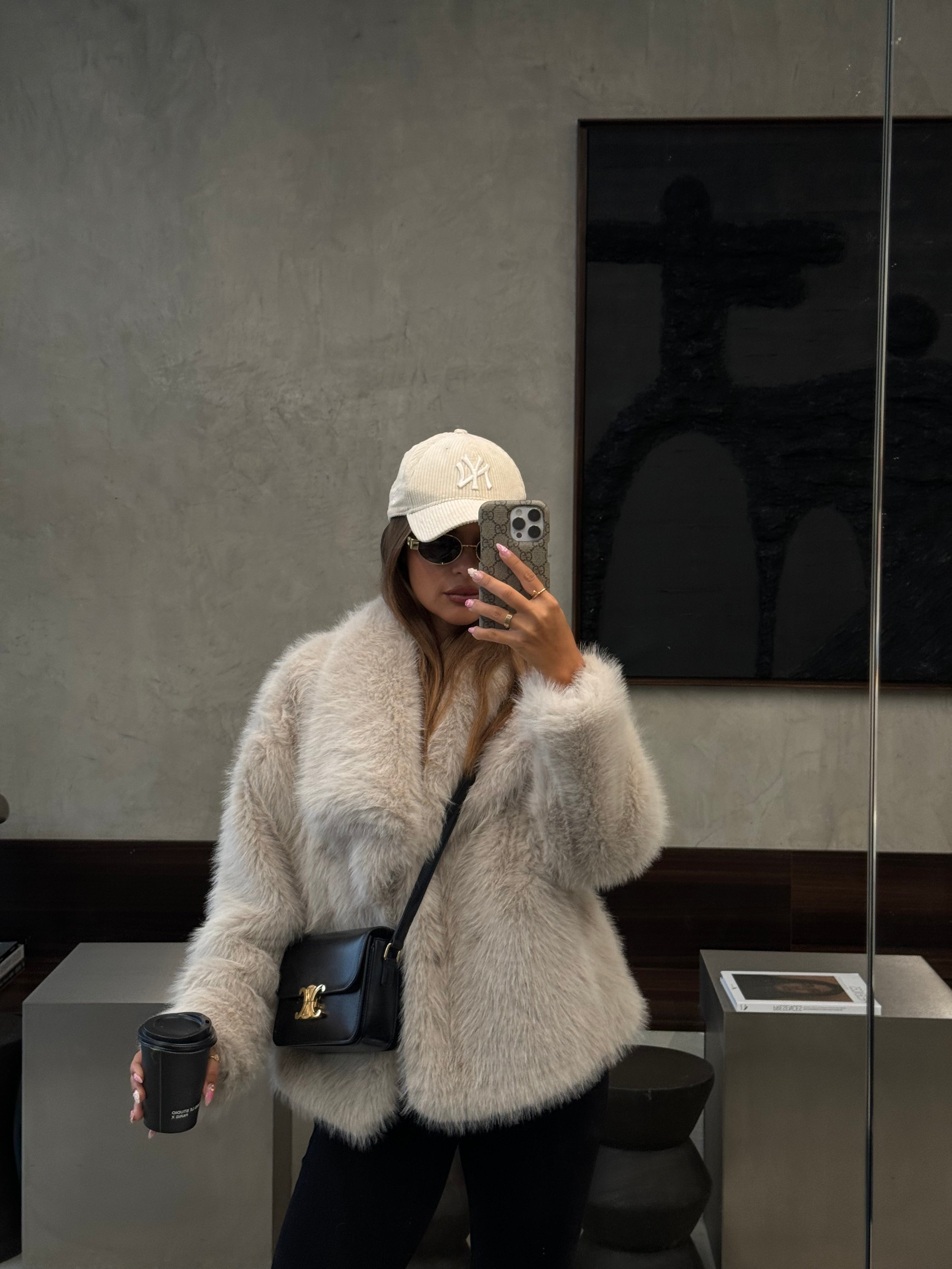 Chaqueta Efecto Pelo