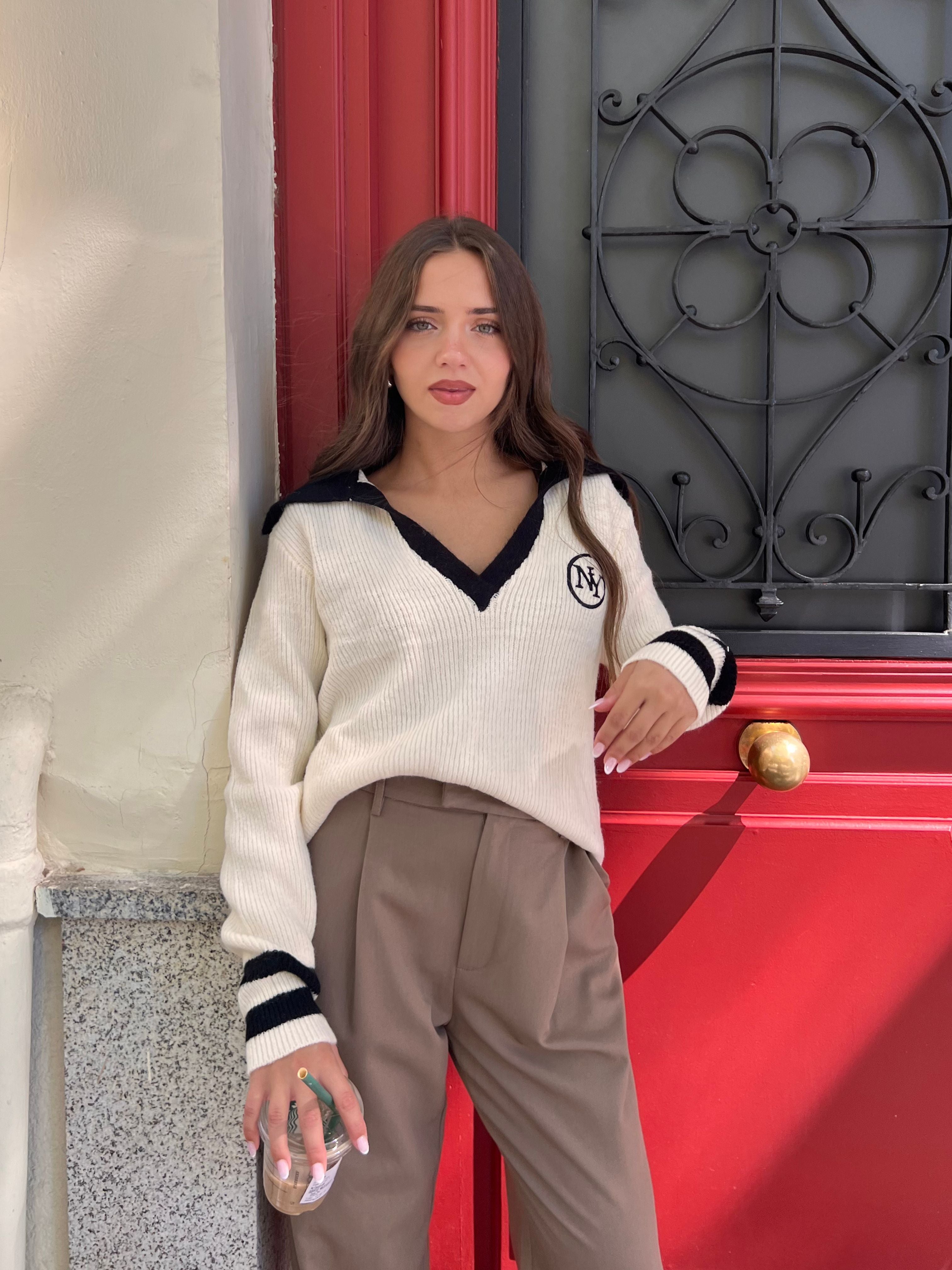 sueter collegue cuello polo