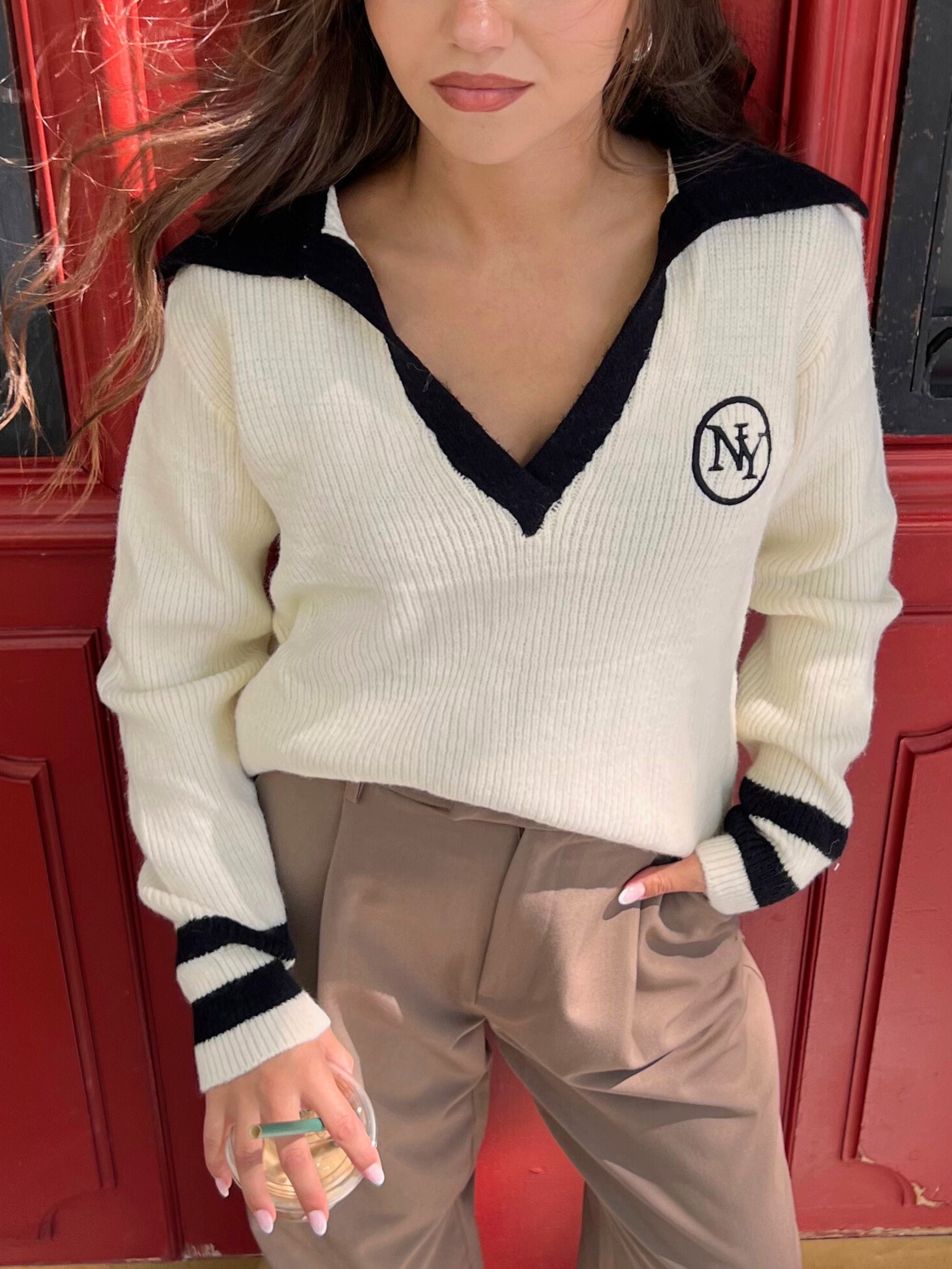 sueter collegue cuello polo