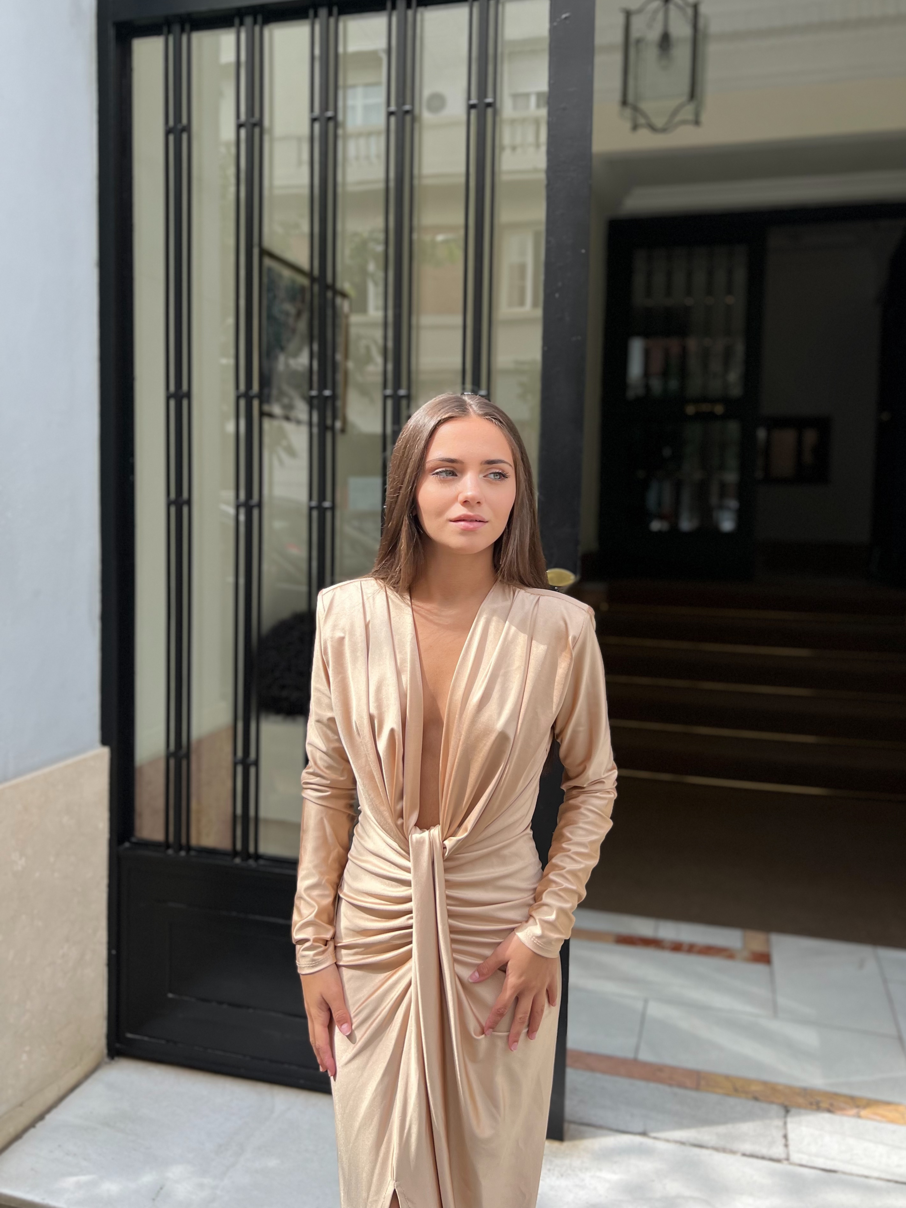 Vestido Nudo Fruncido