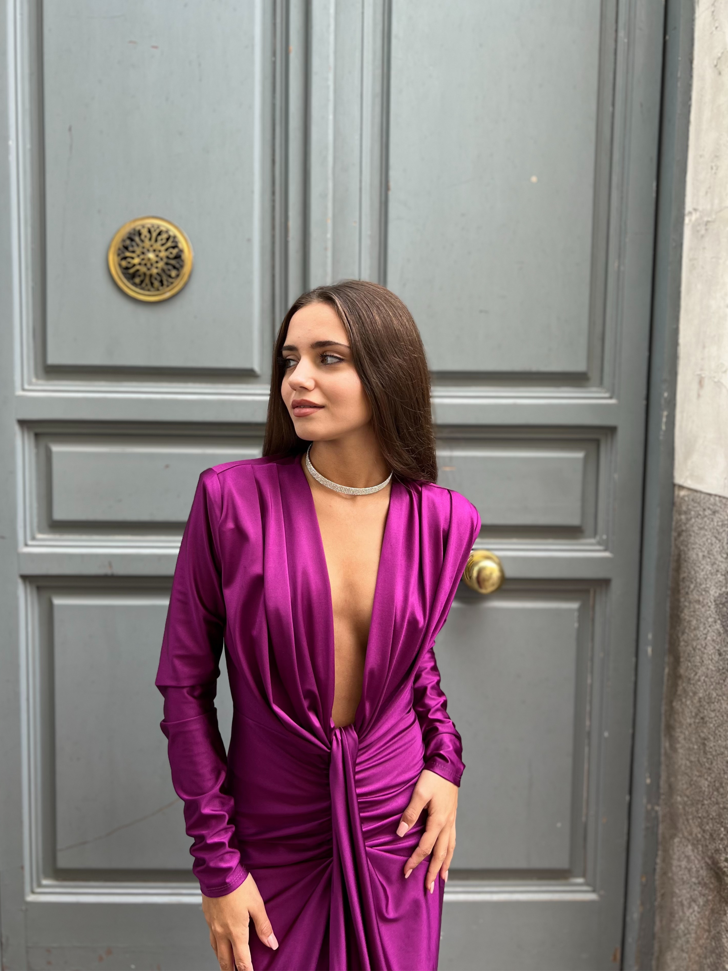 Vestido Nudo Fruncido