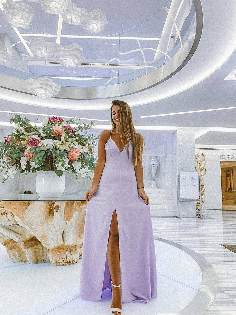 Vestido largo Escote ligeramente pronunciado