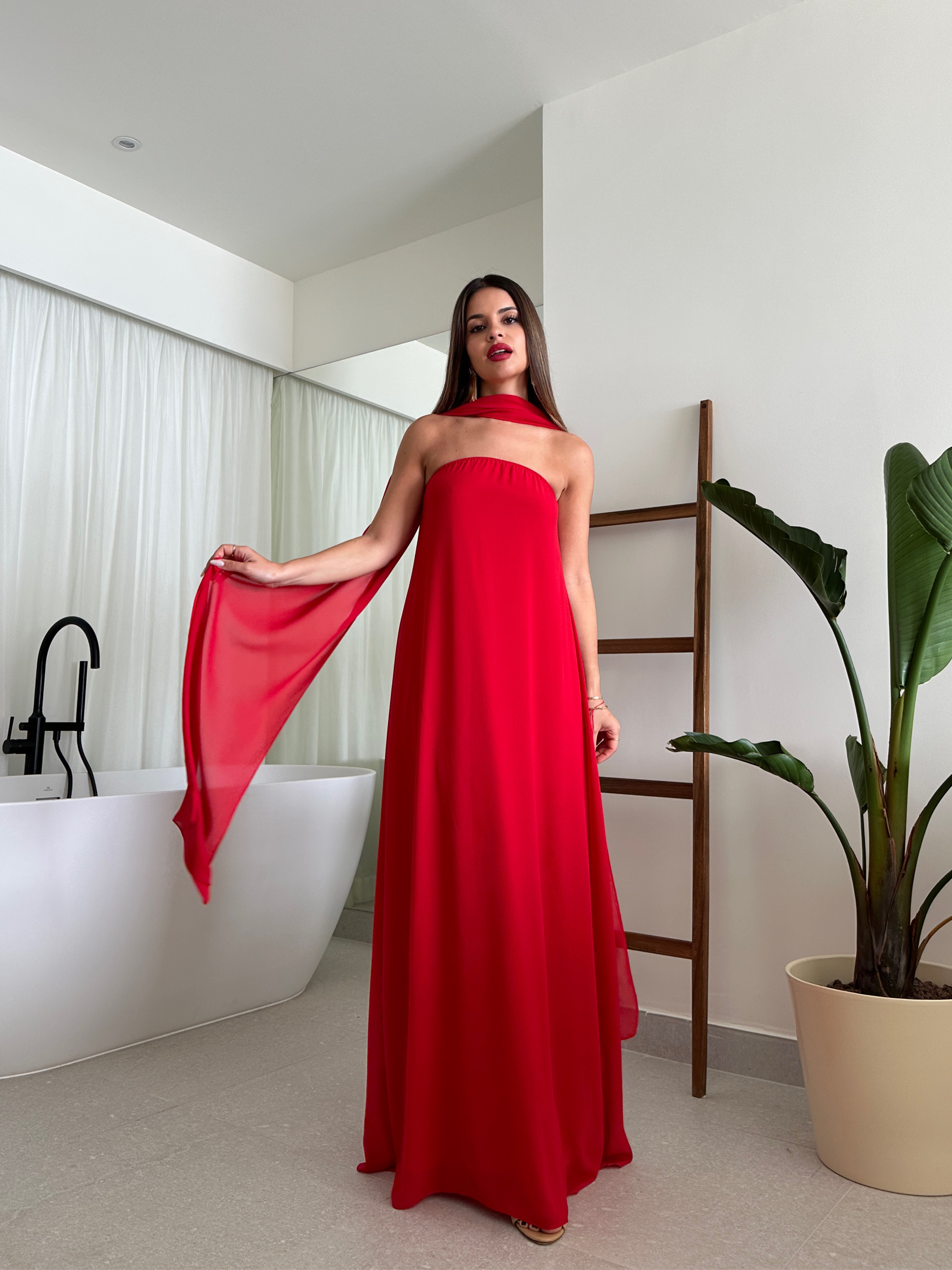 Vestido largo Escote palabra de honor