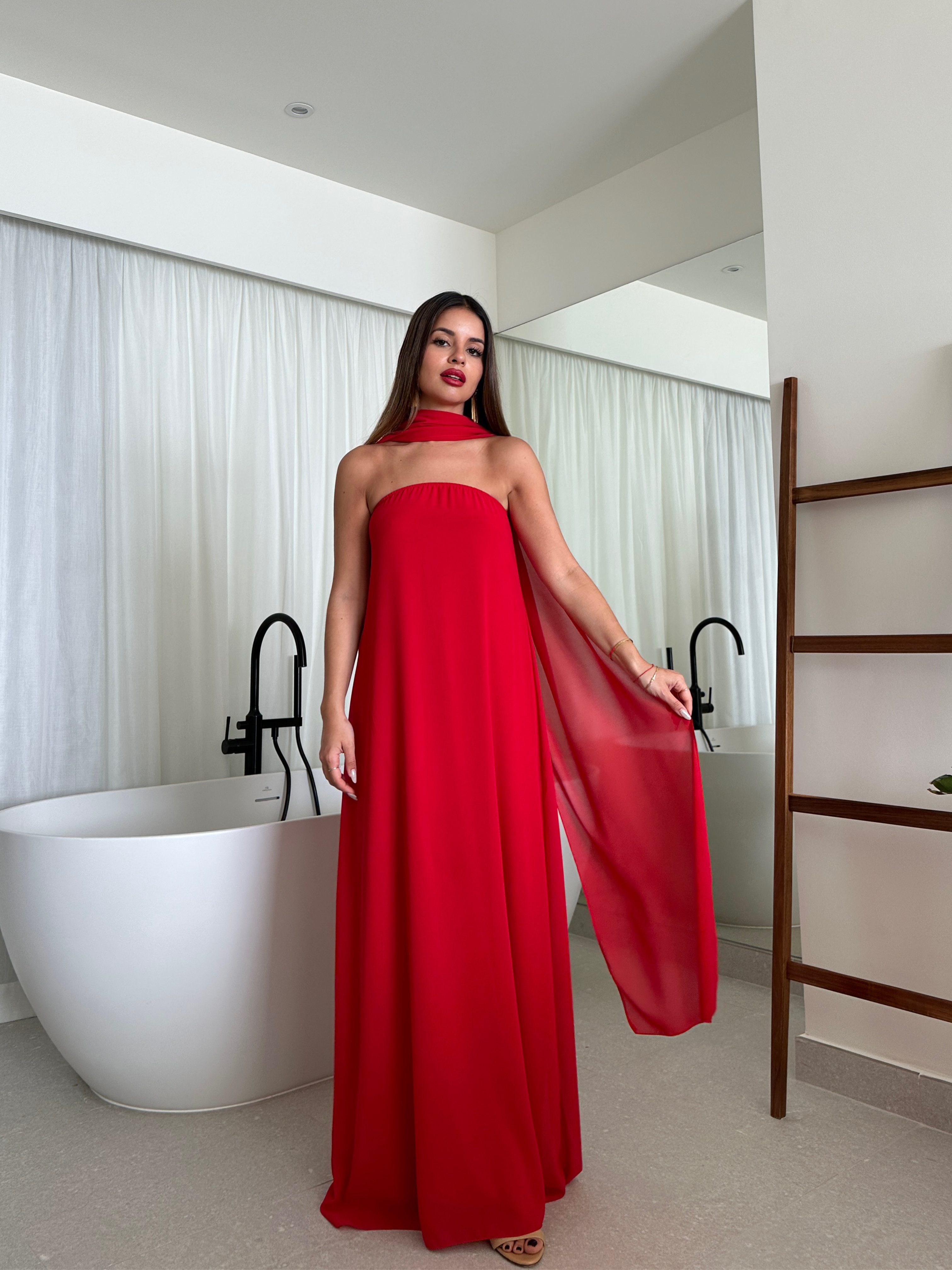 Vestido largo Escote palabra de honor