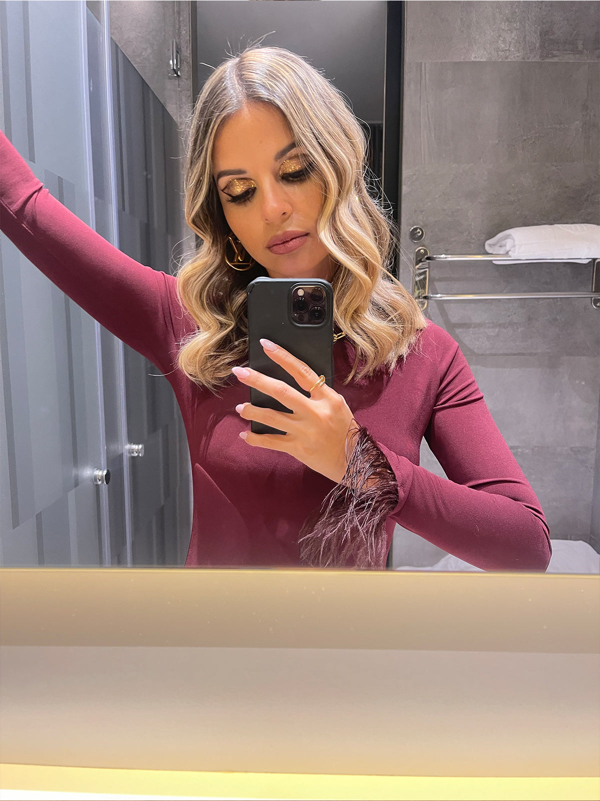 Vestido largo abertura pierna